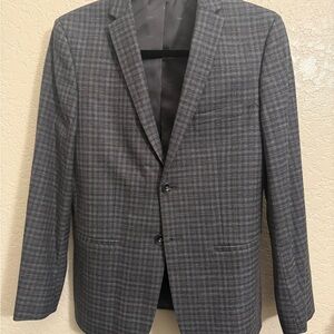 Gray Plaid Boys Blazer